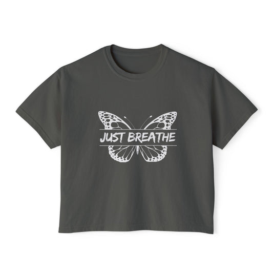Just Breathe Butterfly Oversized Tee