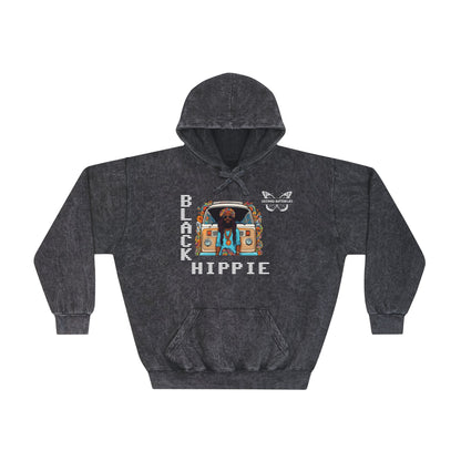 Black Hippie Mineral Wash Hoodie - Soulful Road