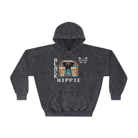 Black Hippie Mineral Wash Hoodie - Soulful Road