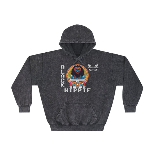 Black Hippie Mineral Wash Hoodie – Retro Van Life